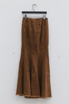 OUDE WAAG Washing Denim Fish Tail Skirt OW-23SS-SK04 reddish brown